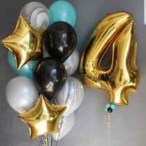 набор с цифрой и фонтан шаров